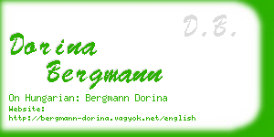 dorina bergmann business card